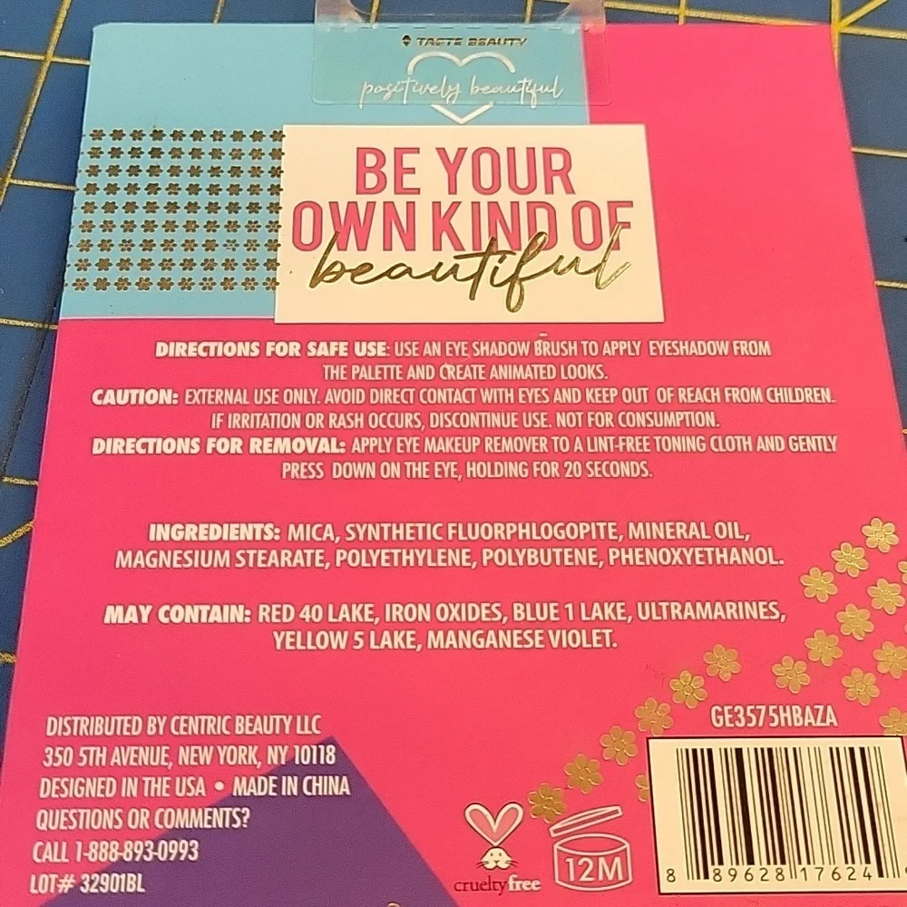 Taste Beauty Positively Beautiful Be Your Own Kind Of Beautifu Eyeshadow Palette